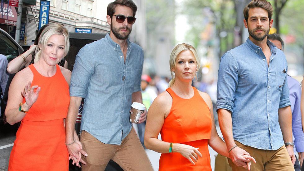 Jennie Garth Holds Hands With Fiancé David Abrams In New York City