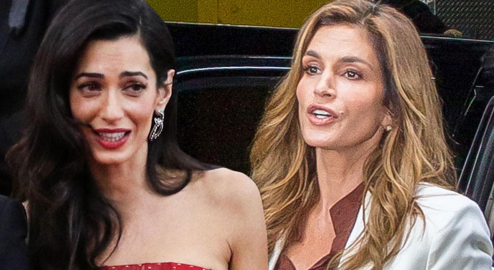 OK Exclusive Amal Clooney And Cindy Crawford Feuding As Famous