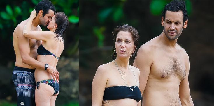 Passion In Paradise Bikini Clad Kristen Wiig Has Hot Makeout Session