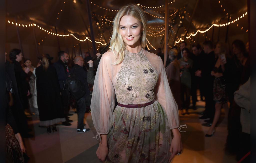 Karlie Kloss Flaunts Her Figure In Sheer Dress At Paris Fashion Week