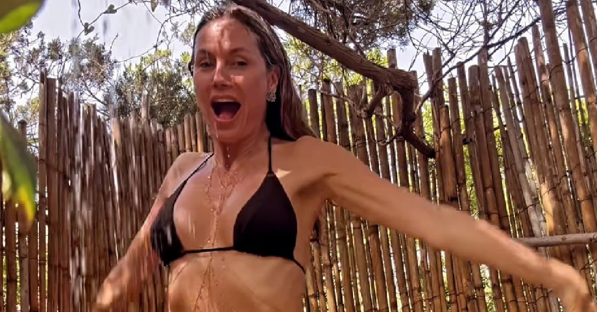 Supermodel gets hot by plunging herself into ice-cold water