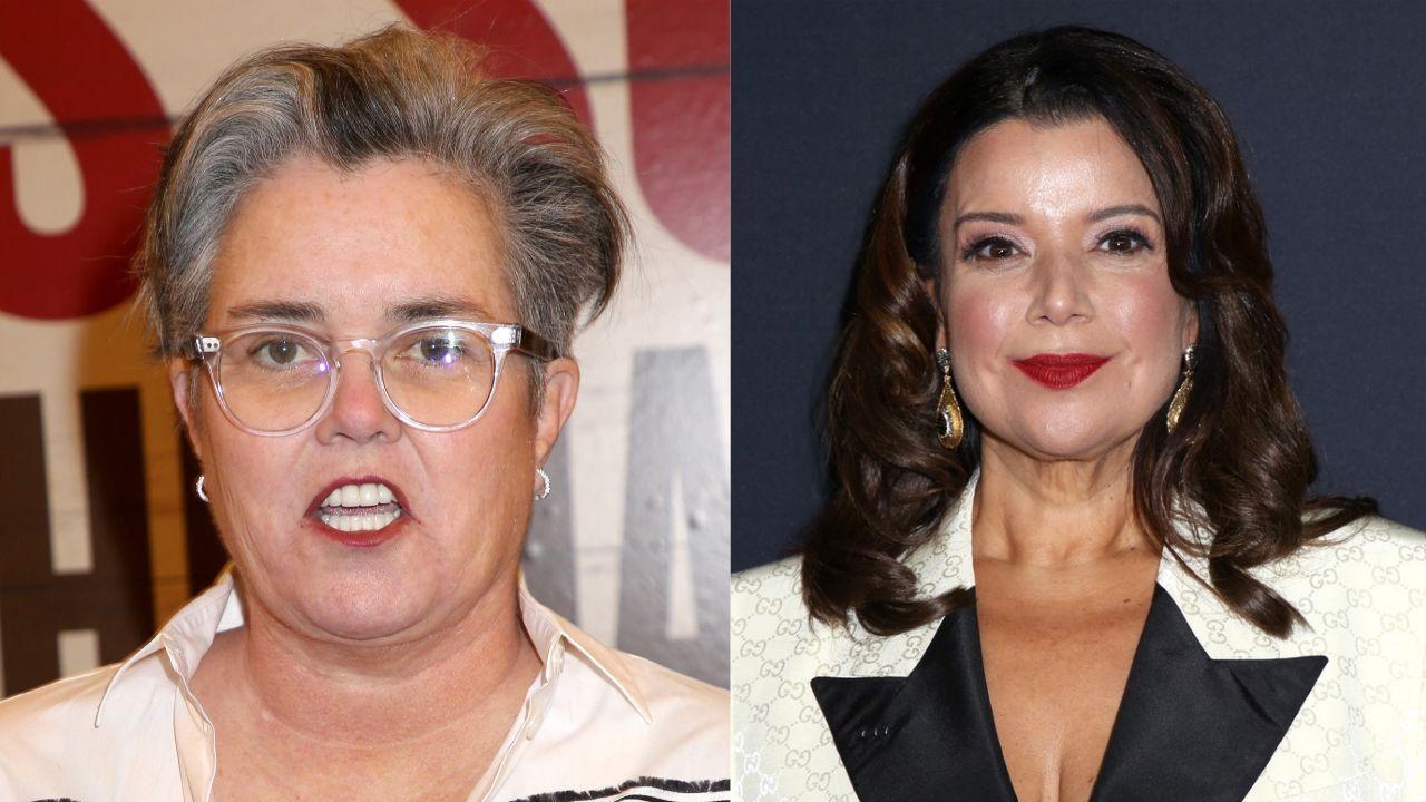 Split image of Rosie O'Donnell and Ana Navarro. 