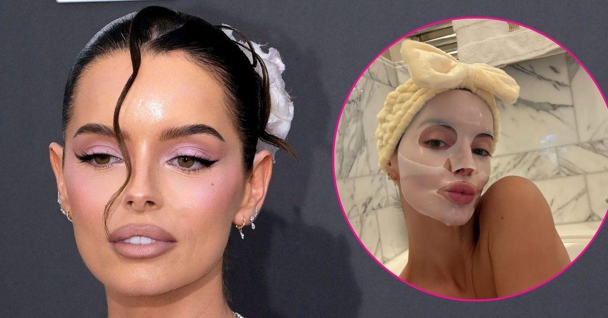 maura higgins relaxing in bathtub