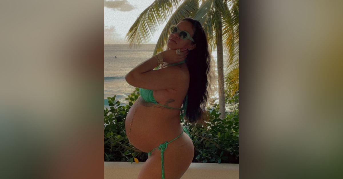 Image of Rihanna gave birth to her daughter, Rocki, in September.