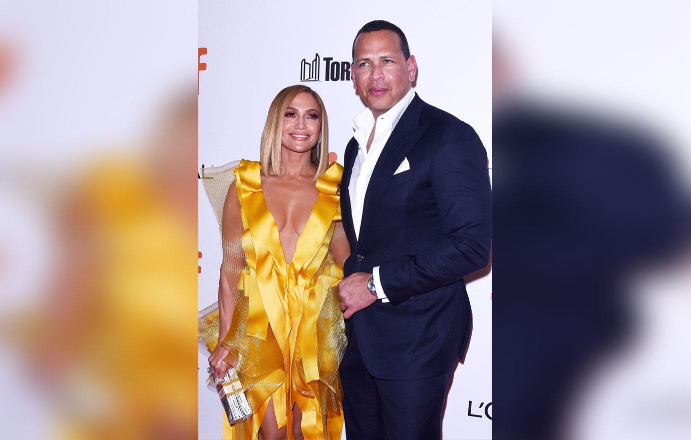 Jennifer Lopez And Alex Rodriguez On Red Carpet