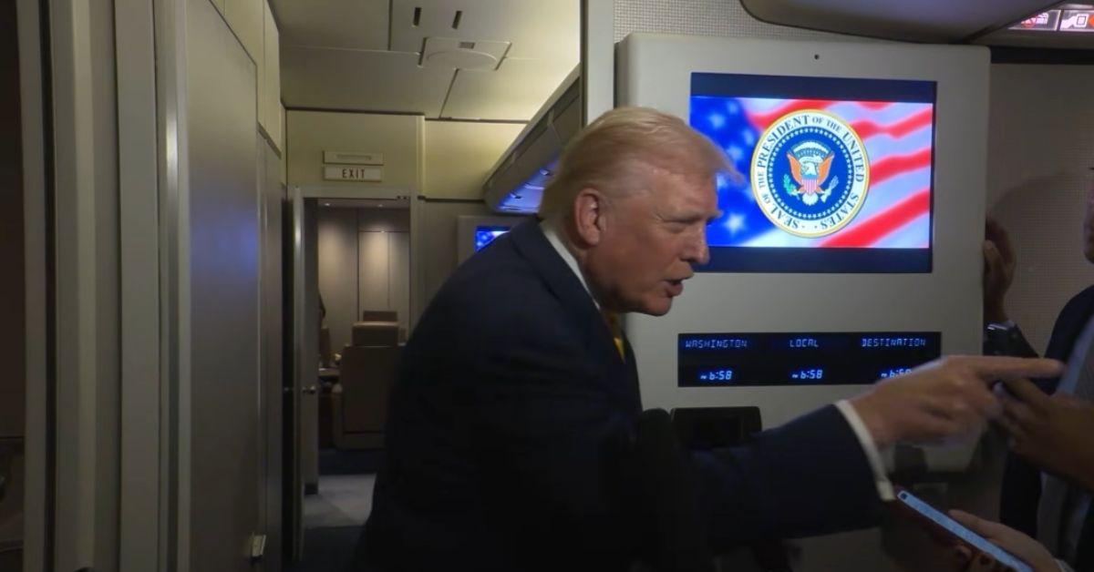 image of Donald Trump insulted a reporter who questioned him about the Epstein files.