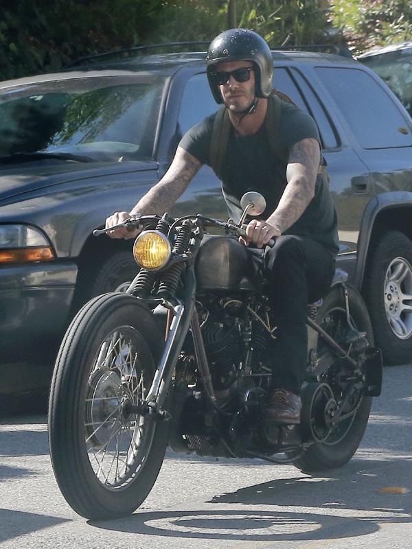 david beckham motorcycle helmet