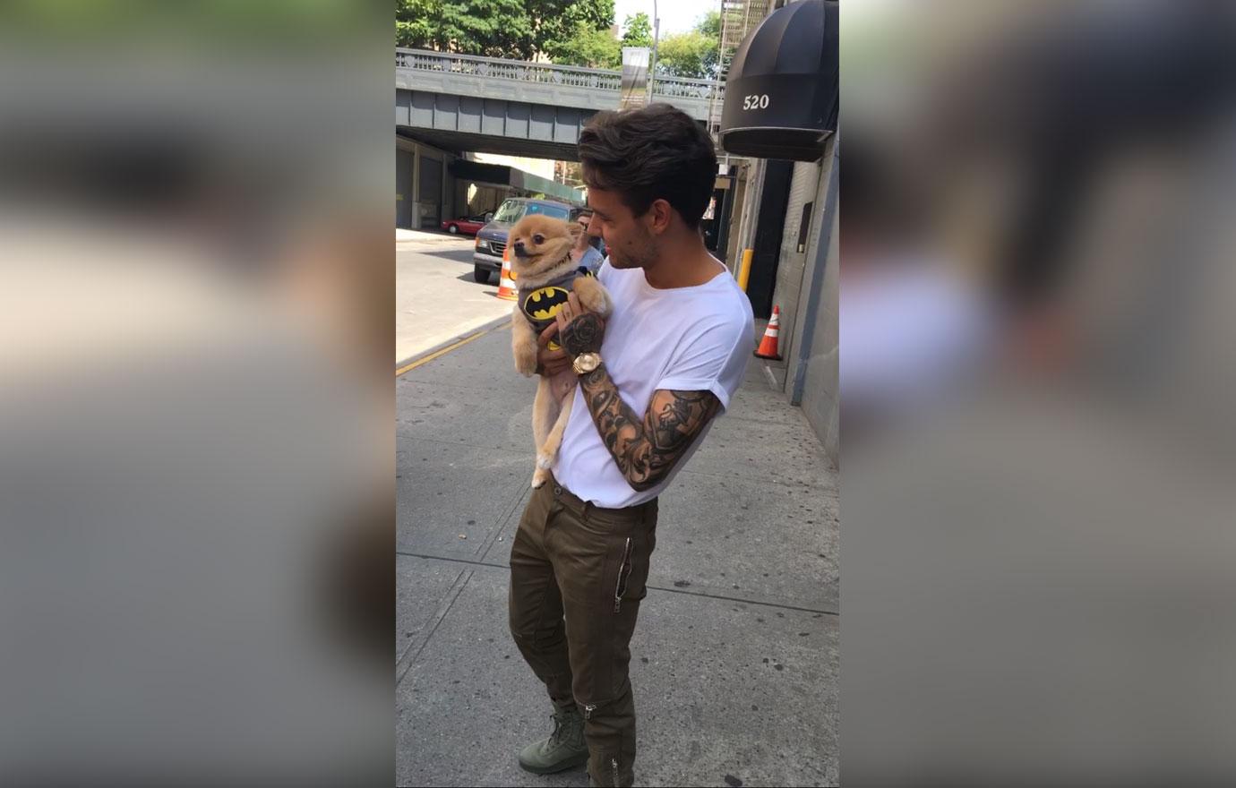 Liam payne cuddles cute puppy new york city 05