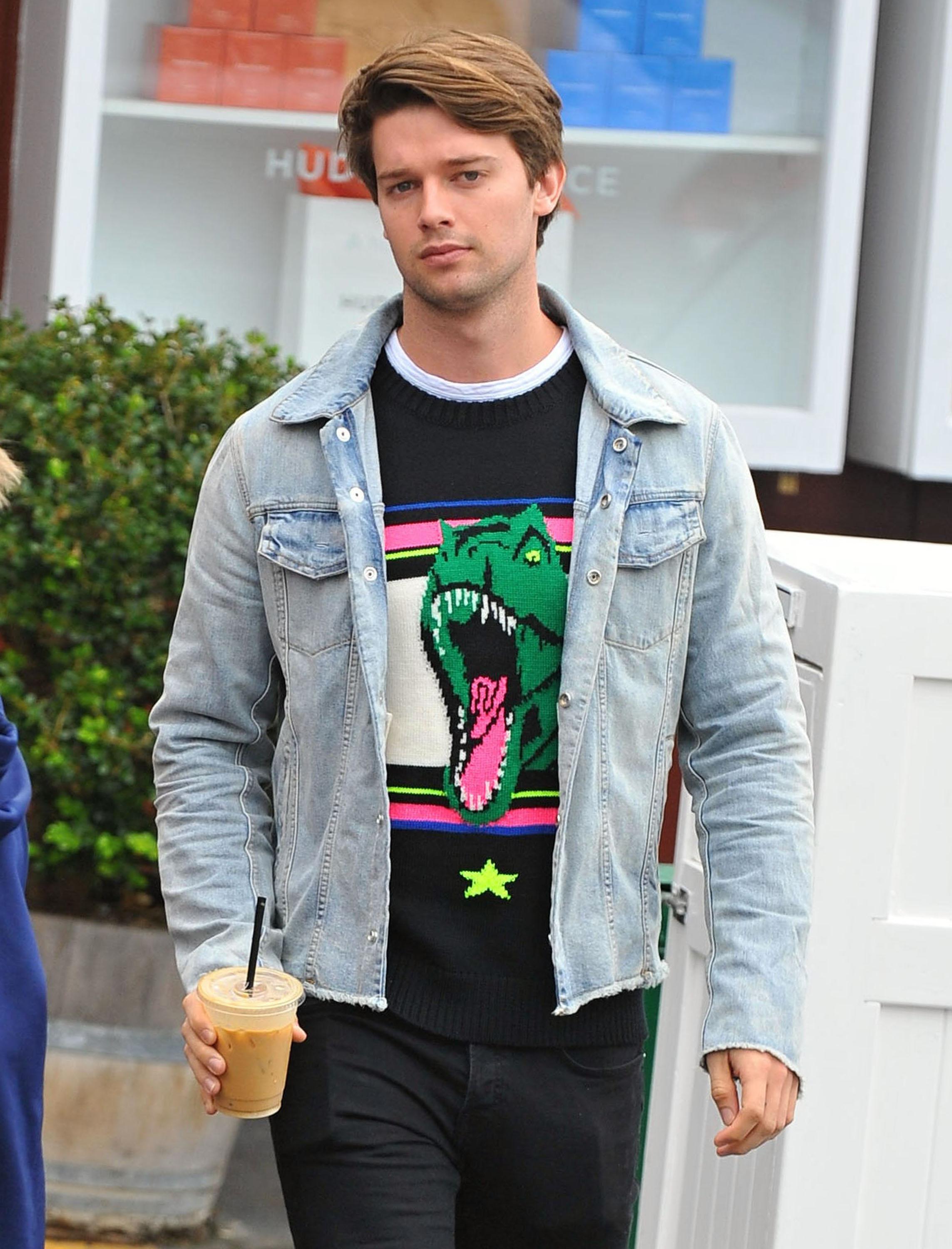 Exclusive&#8230; Patrick Schwarzenegger Stops For An Iced Coffee