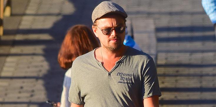 EXCLUSIVE: Leonardo Dicaprio Stops to Give Elderly Couple Directions as he walks his dog with his Club Owner Pal Richie Akiva