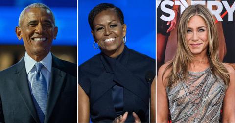 Composite photo of Barack Obama, Michelle Obama and Jennifer Aniston.