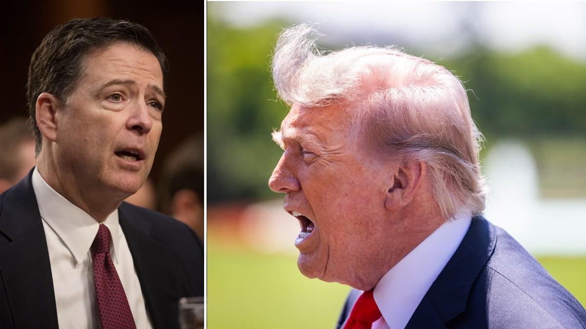 split of James Comey, Donald Trump. 