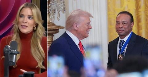 Composite photo of Megyn Kelly, Donald Trump and Tiger Woods