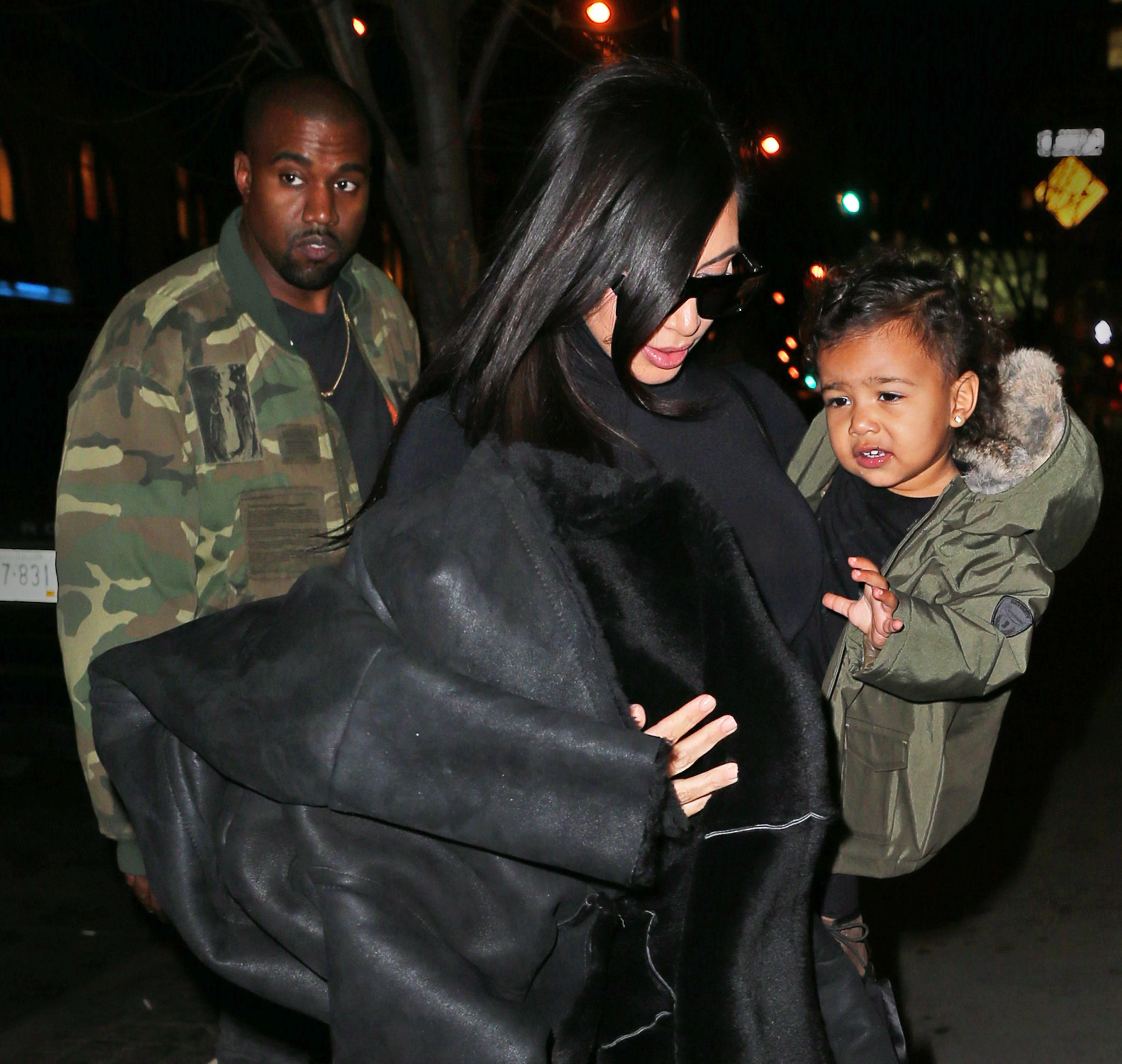 Kim Kardashian and Kanye West take baby North West to a photoshoot at Chelsea Piers, then to dinner at Cipriani in NYC