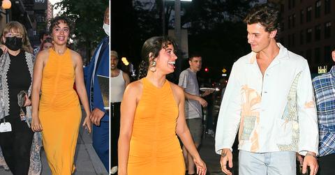 camila cabello in yellow dress with shawn mendes