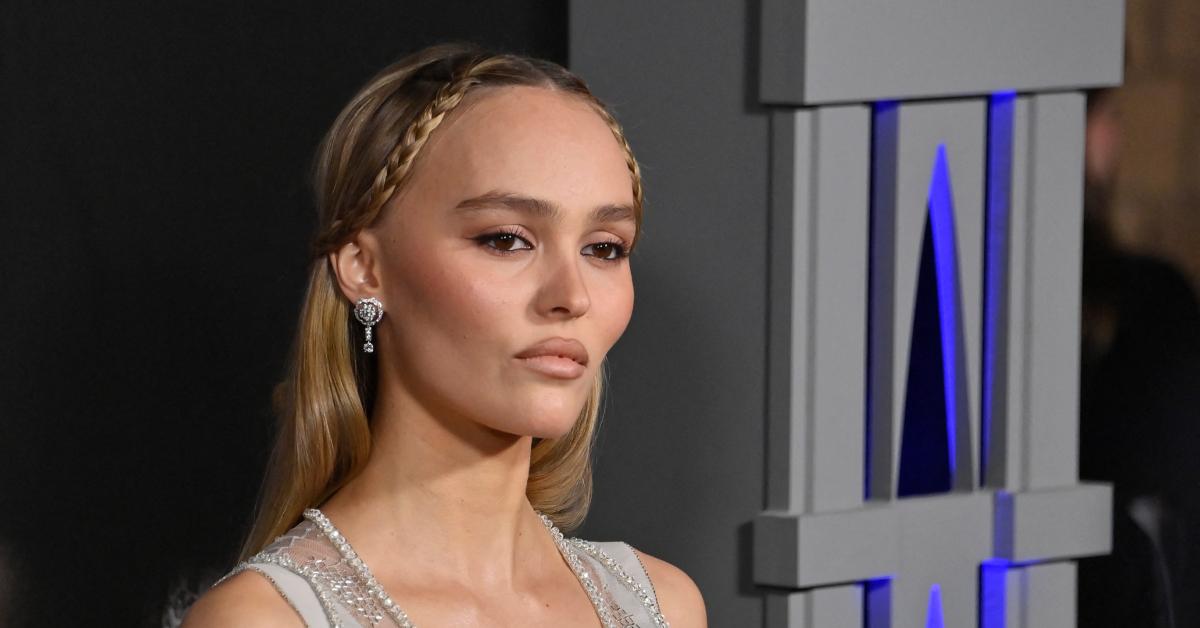 lily rose depp nosferatu premiere photos gray silver gown