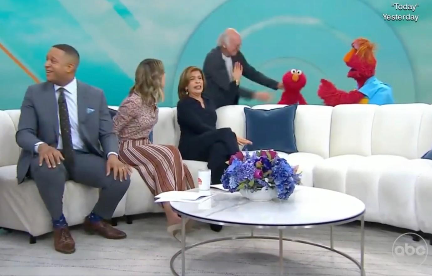 the view heated argument elmo larry david