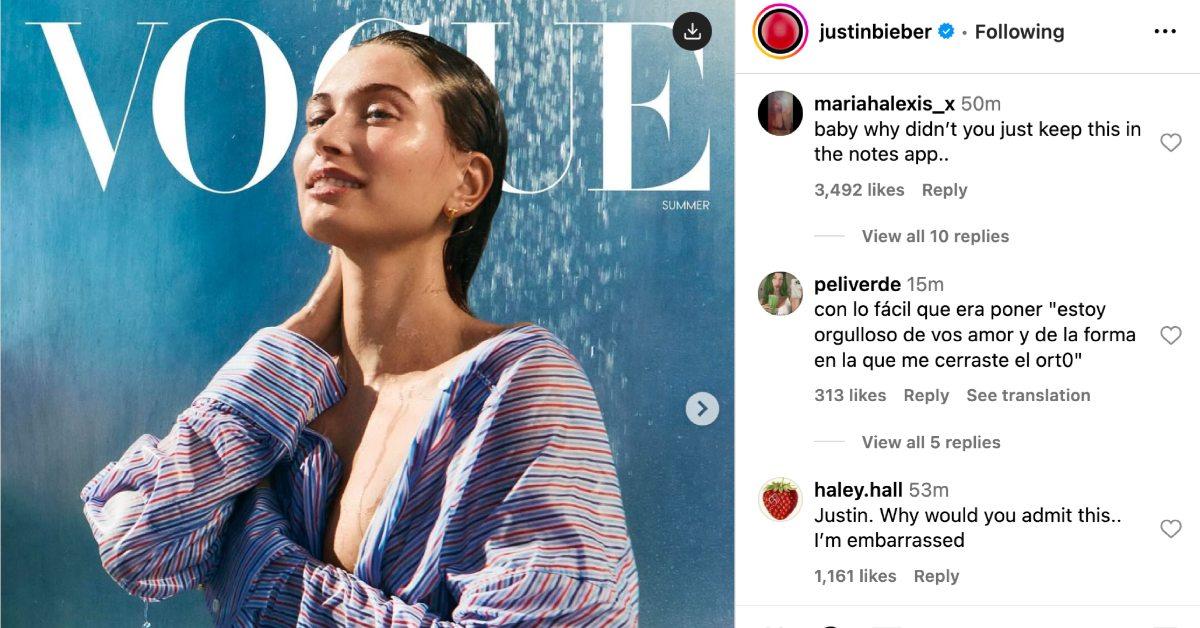 justin hailey bieber huge fight cover vogue