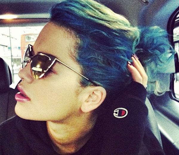 Rita Ora Blue Hair