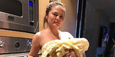 Chrissy teigen post baby body revealed hero