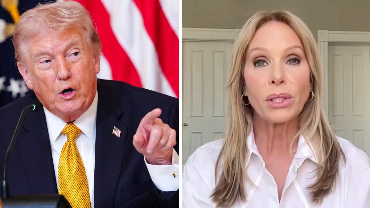 split of Donald Trump and Cheryl Hines. 