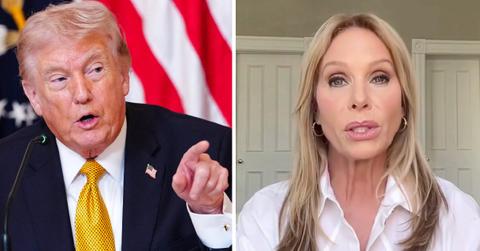 split of Donald Trump and Cheryl Hines.