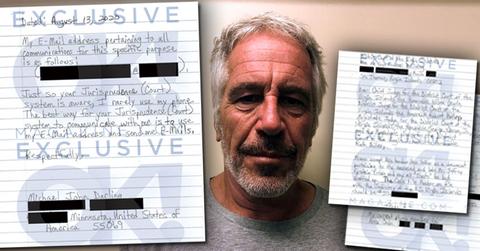 LETTER Minnesota Man Claims He's Jeffrey Epstein's 'Potential Heir,' Wants Money