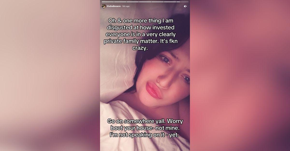 image of Bailee Ann DeFord publicly reacted to the attention surrounding Jelly Roll and Bunnie Xo's divorce.