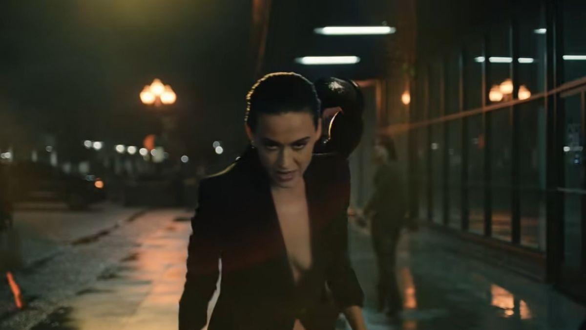 Image of Katy Perry transforms into a human-scorpion hybrid in the dramatic new video.