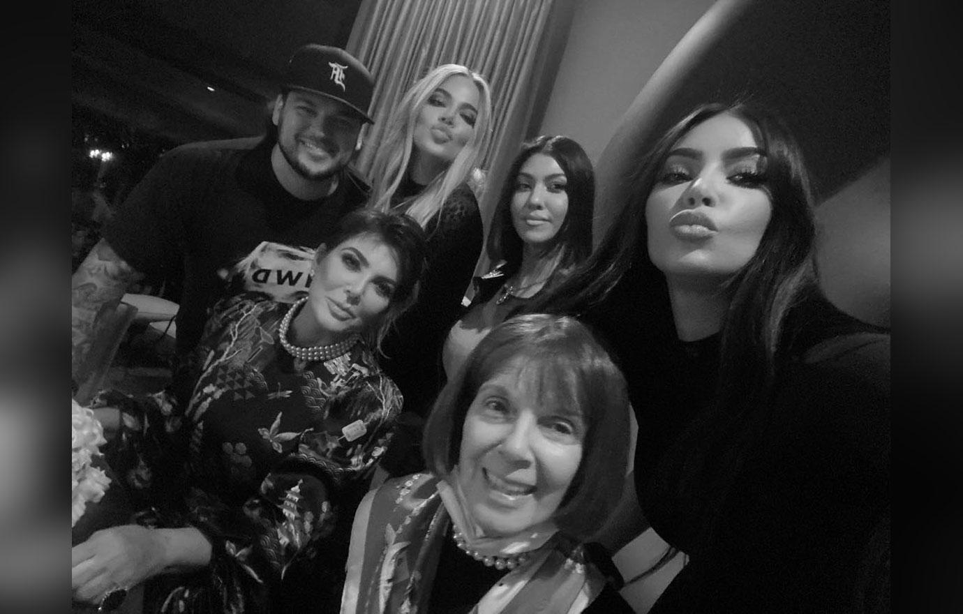 rob kardashian makes rare appearance kris jenner birthday party