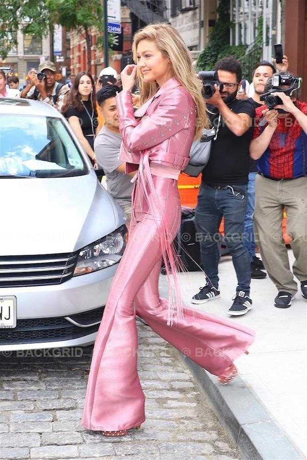 A glam Gigi Hadid is pretty in pink!