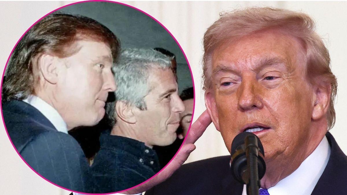 Composite photo of Jeffrey Epstein and Donald Trump.