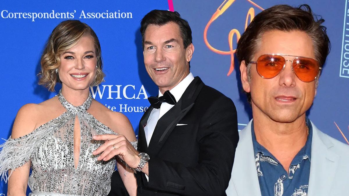 Image of At a party, Jerry O’Connell jokingly teased John Stamos with a cheeky remark suggesting that Rebecca Romijn had compared the two men.