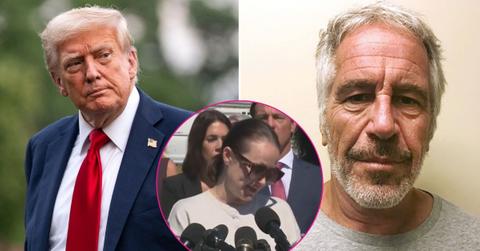 photo of Donald Trump, Chauntae Davies and Jeffrey Epstein