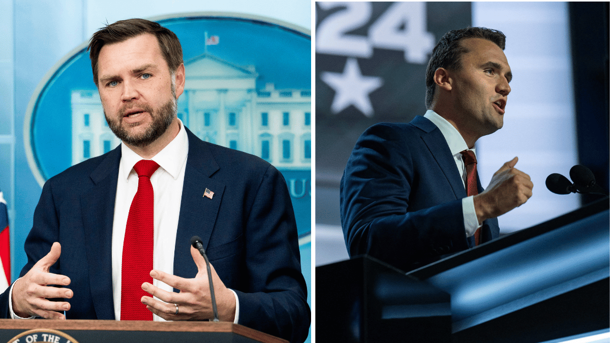 Image of J.D. Vance said Charlie Kirk's death inspired Usha Vance to want a fourth child.