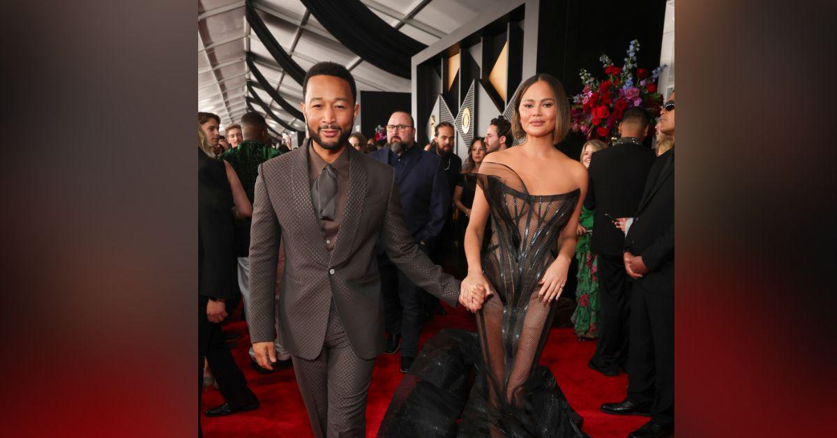 chrissy teigen revealing dress john legend