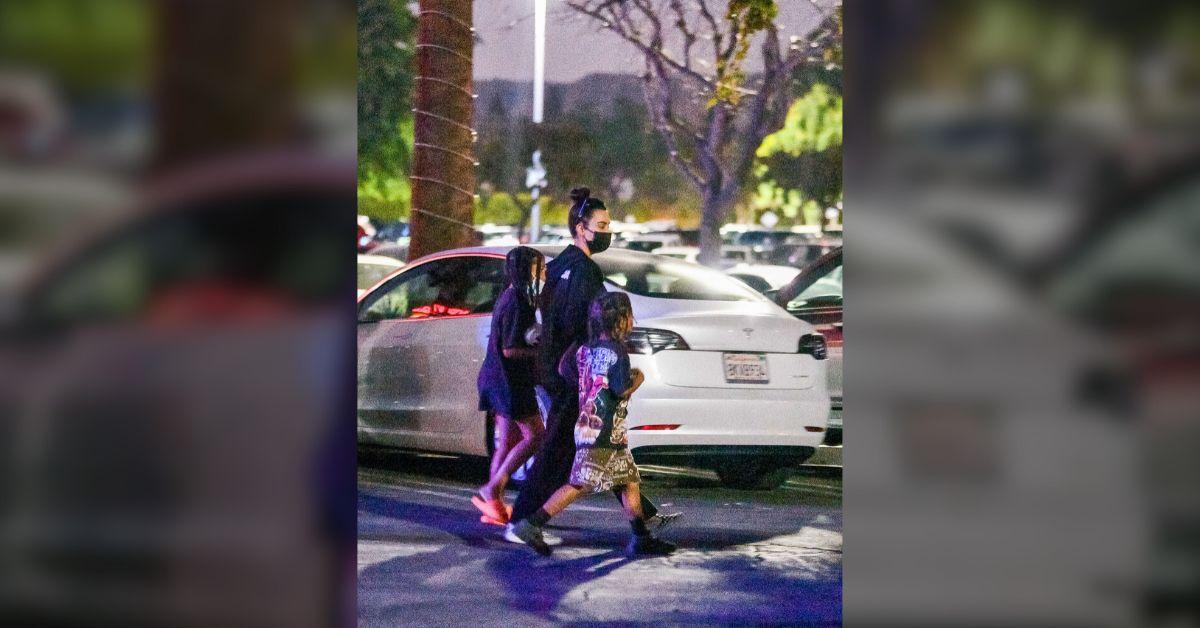 image of Kanye West and Bianca Censori were joined by Saint and Chicago West.