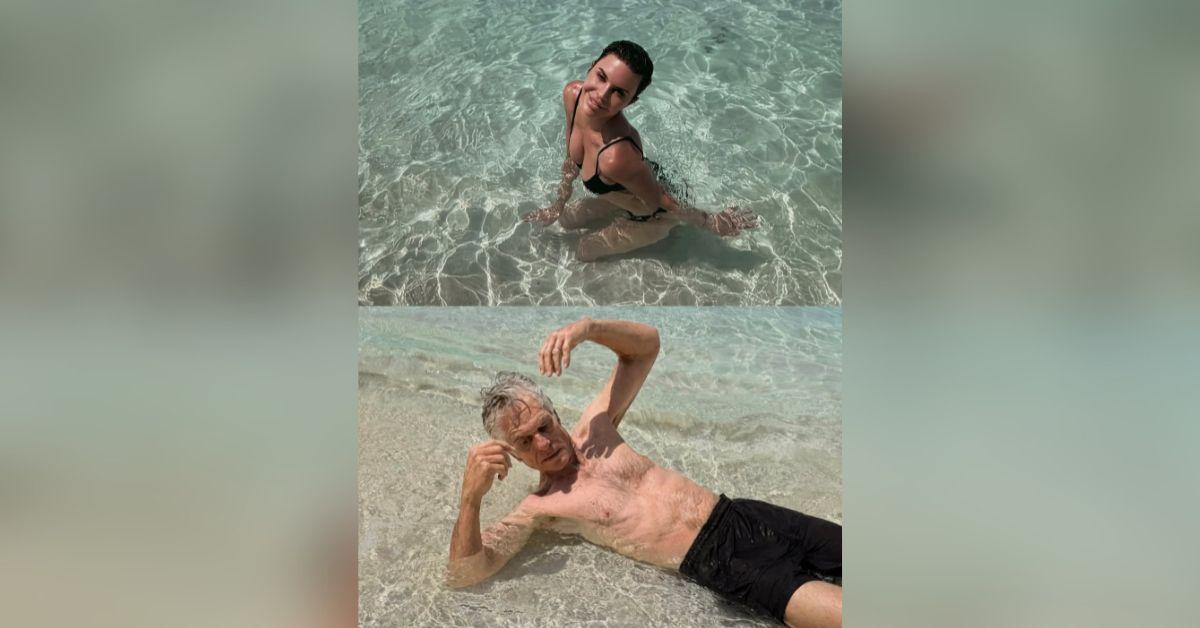 image of Lisa Rinna and Harry Hamlin recreated Kylie Jenner and Timothée Chalamet's viral beach photos.