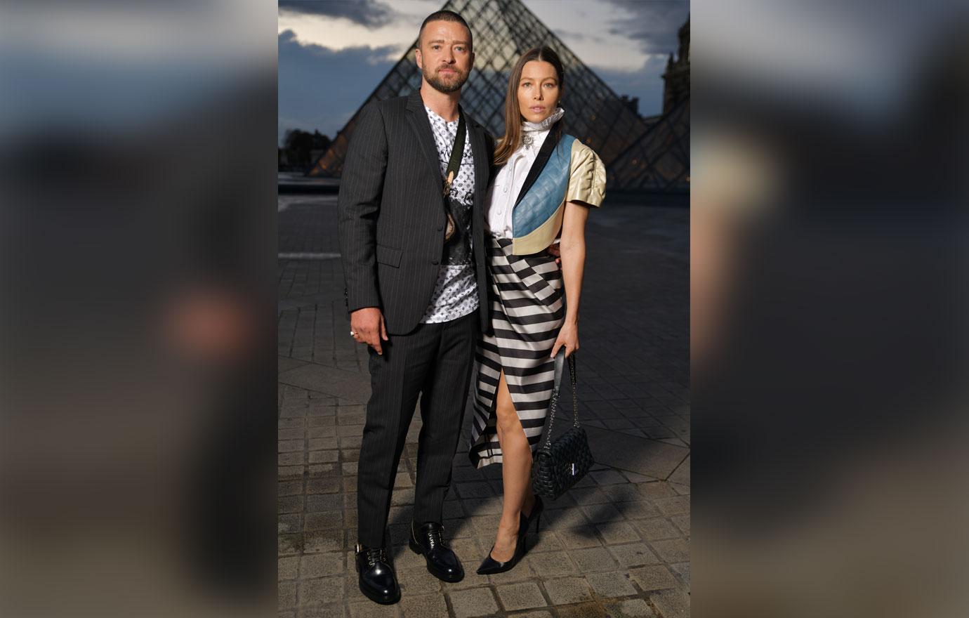 Justin Timberlake And Jessica Biel At An Event In Paris