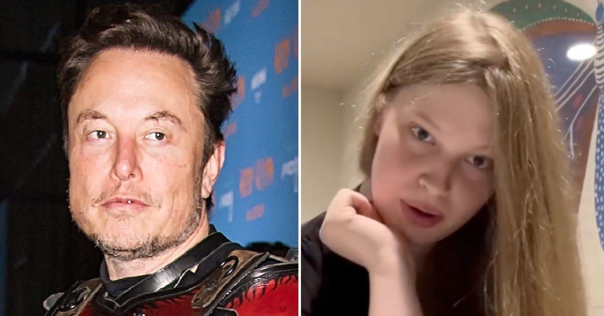 Composite photo of Elon Musk and daughter Vivian.