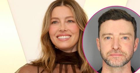 Split photo of Jessica Biel and Justin Timberlake.