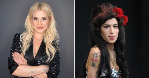 Split Image of Kelly Osbourne and Amy Winehouse