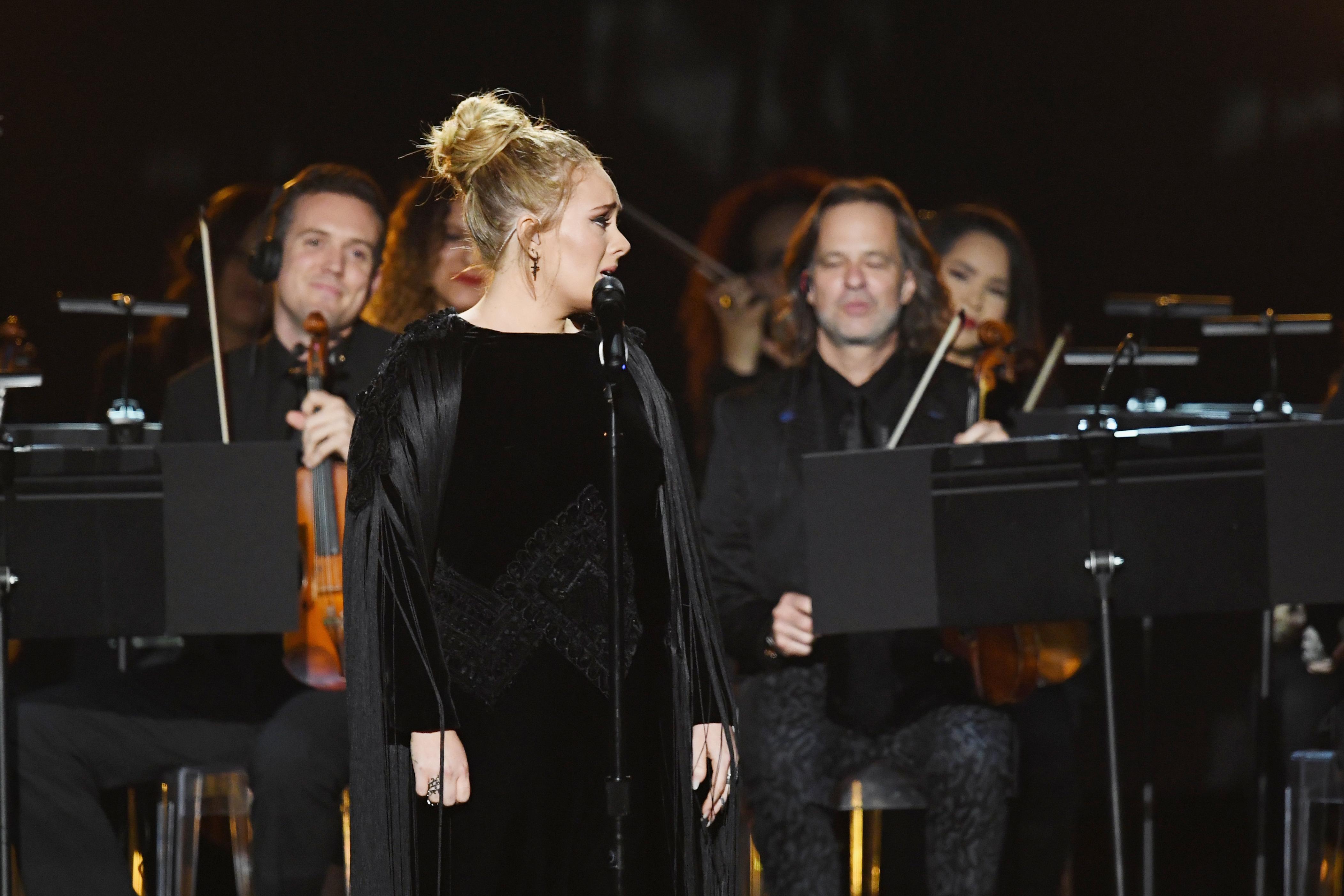 Adele George Michael Grammys Performance 02