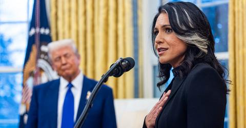 photo of Tulsi Gabbard and Donald Trump.