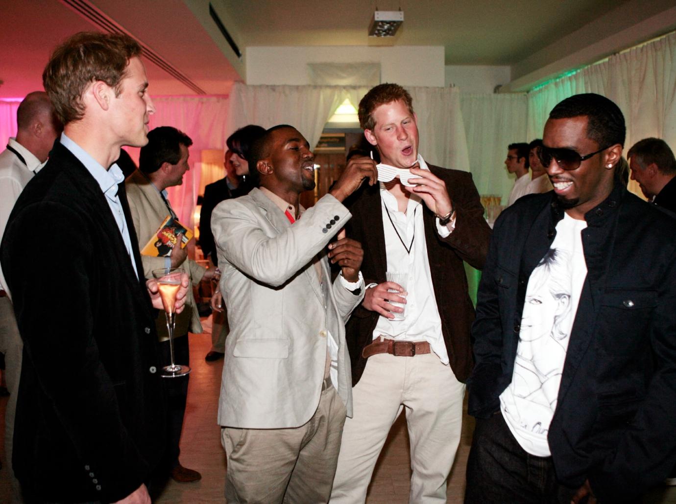 sean diddy combs wanted prince harry william attend parties young