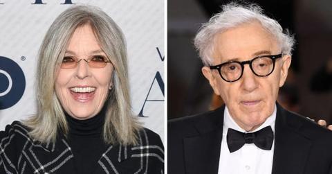 Split photo of Diane Keaton and Woody Allen.