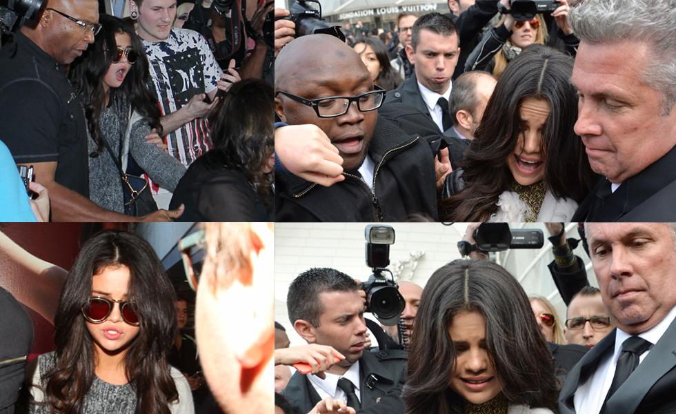 Selena Gomez arriving for the Louis Vuitton Fall/Winter 2015-2016