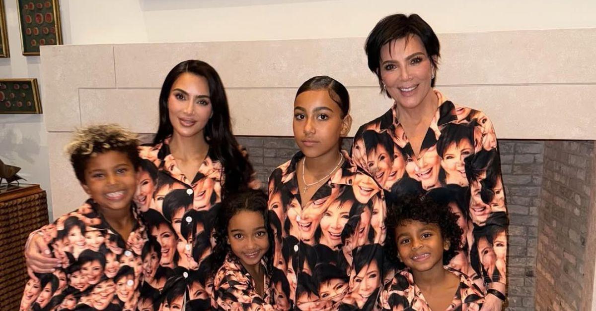 Photo of Kris Jenner, Kim Kardashian, Saint, Psalm, Chicago and North West