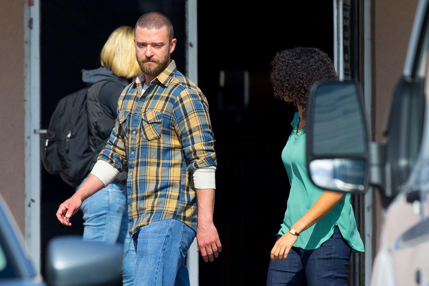 Justin Timberlake On Set With Alisha Wainwright