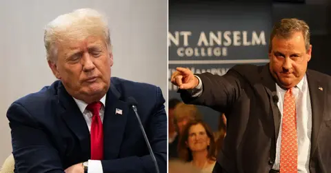 chris christie claims gop candidates too afraid coward donald trump pp